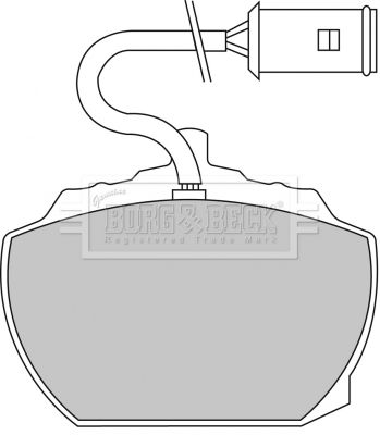 BORG & BECK Комплект тормозных колодок, дисковый тормоз BBP1022